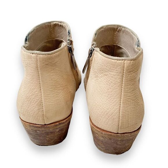 Sam Edelman Shoes Petty Leather Boot Beige Nubuck Ankle Boots Women’s Size 8.5 M - Picture 8 of 13